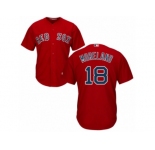 Men's Majestic Boston Red Sox #18 Mitch Moreland Replica Red Alternate Home Cool Base MLB Jersey