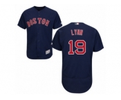 Men's Majestic Boston Red Sox #19 Fred Lynn Navy Blue Flexbase Authentic Collection MLB Jersey