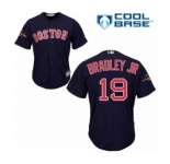 Men's Majestic Boston Red Sox #19 Jackie Bradley Jr Replica Navy Blue Alternate Road Cool Base 2018 World Series Champions MLB Jersey
