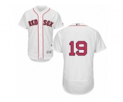 Men's Majestic Boston Red Sox #19 Koji Uehara White Flexbase Authentic Collection MLB Jersey