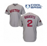 Men's Majestic Boston Red Sox #2 Xander Bogaerts Replica Grey Road Cool Base 2018 World Series Champions MLB Jersey