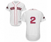 Men's Majestic Boston Red Sox #2 Xander Bogaerts White Home Flex Base Authentic Collection 2018 World Series Champions MLB Jersey