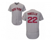 Men's Majestic Boston Red Sox #22 Rick Porcello Grey Flexbase Authentic Collection MLB Jersey