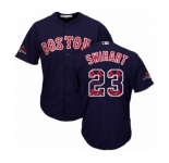 Men's Majestic Boston Red Sox #23 Blake Swihart Authentic Navy Blue Team Logo Fashion Cool Base 2018 World Series Champions MLB Jersey