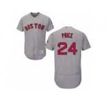 Men's Majestic Boston Red Sox #24 David Price Grey Flexbase Authentic Collection MLB Jersey