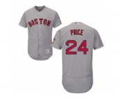 Men's Majestic Boston Red Sox #24 David Price Grey Flexbase Authentic Collection MLB Jersey