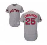 Men's Majestic Boston Red Sox #25 Tony Conigliaro Grey Road Flex Base Authentic Collection 2018 World Series Champions MLB Jersey