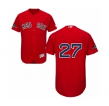 Men's Majestic Boston Red Sox #27 Carlton Fisk Red Alternate Flex Base Authentic Collection 2018 World Series Champions MLB Jersey