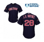 Men's Majestic Boston Red Sox #28 J. D. Martinez Replica Navy Blue Alternate Road Cool Base 2018 World Series Champions MLB Jersey