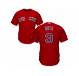 Men's Majestic Boston Red Sox #3 Babe Ruth Replica Red Alternate Home Cool Base MLB Jersey