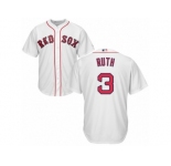Men's Majestic Boston Red Sox #3 Babe Ruth Replica White Home Cool Base MLB Jersey