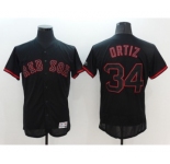 Men's Majestic Boston Red Sox #34 David Ortiz Lights Out Black Flexbase Authentic Collection MLB Jersey