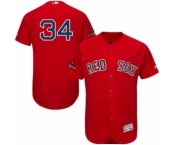 Men's Majestic Boston Red Sox #34 David Ortiz Red Alternate Flex Base Authentic Collection 2018 World Series Champions MLB Jersey