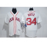 Men's Majestic Boston Red Sox #34 David Ortiz White Flexbase Authentic Collection MLB Jersey