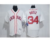 Men's Majestic Boston Red Sox #34 David Ortiz White Flexbase Authentic Collection MLB Jersey