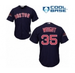 Men's Majestic Boston Red Sox #35 Steven Wright Replica Navy Blue Alternate Road Cool Base 2018 World Series Champions MLB Jersey