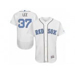 Men's Majestic Boston Red Sox #37 Bill Lee Authentic White 2016 Father's Day Fashion Flex Base MLB Jersey