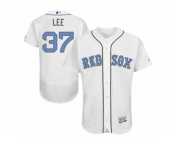 Men's Majestic Boston Red Sox #37 Bill Lee Authentic White 2016 Father's Day Fashion Flex Base MLB Jersey