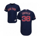 Men's Majestic Boston Red Sox #38 Rusney Castillo Navy Blue Alternate Flex Base Authentic Collection 2018 World Series Champions MLB Jersey