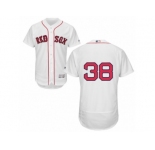 Men's Majestic Boston Red Sox #38 Rusney Castillo White Flexbase Authentic Collection MLB Jersey