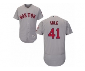 Men's Majestic Boston Red Sox #41 Chris Sale Grey Flexbase Authentic Collection MLB Jersey