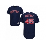 Men's Majestic Boston Red Sox #45 Pedro Martinez Navy Blue Flexbase Authentic Collection MLB Jersey