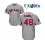 Men's Majestic Boston Red Sox #46 Craig Kimbrel Replica Grey Road Cool Base 2018 World Series Champions MLB Jersey