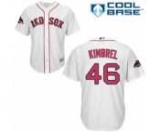 Men's Majestic Boston Red Sox #46 Craig Kimbrel Replica White Home Cool Base 2018 World Series Champions MLB Jersey