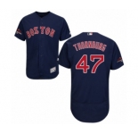 Men's Majestic Boston Red Sox #47 Tyler Thornburg Navy Blue Alternate Flex Base Authentic Collection 2018 World Series Champions MLB Jersey