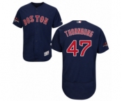 Men's Majestic Boston Red Sox #47 Tyler Thornburg Navy Blue Alternate Flex Base Authentic Collection 2018 World Series Champions MLB Jersey