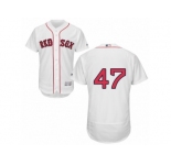 Men's Majestic Boston Red Sox #47 Tyler Thornburg White Flexbase Authentic Collection MLB Jersey