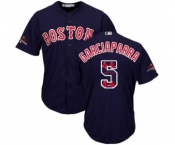 Men's Majestic Boston Red Sox #5 Nomar Garciaparra Authentic Navy Blue Team Logo Fashion Cool Base 2018 World Series Champions MLB Jersey
