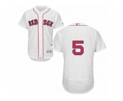 Men's Majestic Boston Red Sox #5 Nomar Garciaparra White Flexbase Authentic Collection MLB Jersey