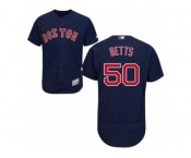 Men's Majestic Boston Red Sox #50 Mookie Betts Navy Blue Flexbase Authentic Collection MLB Jersey
