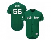 Men's Majestic Boston Red Sox #56 Joe Kelly Green Celtic Flexbase Authentic Collection MLB Jersey
