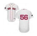 Men's Majestic Boston Red Sox #56 Joe Kelly White Home Flex Base Authentic Collection 2018 World Series Champions MLB Jersey