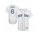 Men's Majestic Boston Red Sox #6 Johnny Pesky Authentic White 2016 Father's Day Fashion Flex Base MLB Jersey