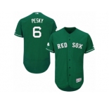 Men's Majestic Boston Red Sox #6 Johnny Pesky Green Celtic Flexbase Authentic Collection MLB Jersey