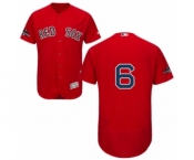 Men's Majestic Boston Red Sox #6 Johnny Pesky Red Alternate Flex Base Authentic Collection 2018 World Series Champions MLB Jersey
