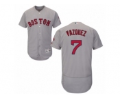 Men's Majestic Boston Red Sox #7 Christian Vazquez Grey Flexbase Authentic Collection MLB Jersey