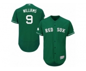 Men's Majestic Boston Red Sox #9 Ted Williams Green Celtic Flexbase Authentic Collection MLB Jersey