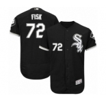 Men's Majestic Chicago White Sox #72 Carlton Fisk Black Flexbase Authentic Collection MLB Jersey