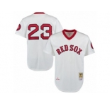 Men's Mitchell and Ness 1975 Boston Red Sox #23 Luis Tiant Authentic White Throwback MLB Jersey