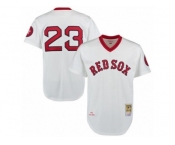 Men's Mitchell and Ness 1975 Boston Red Sox #23 Luis Tiant Authentic White Throwback MLB Jersey