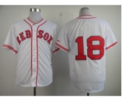 mlb jerseys boston red sox #18 victorino white[victorino][1936 m&n]