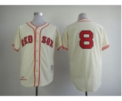 mlb jerseys boston red sox #8 yastrzemski cream[m&n]
