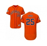 Houston Astros #25 Jose Cruz Jr. Authentic Orange Alternate 2017 World Series Bound Flex Base MLB Jersey