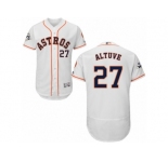 Houston Astros #27 Jose Altuve Authentic White Home 2017 World Series Bound Flex Base MLB Jersey