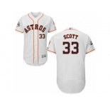 Houston Astros #33 Mike Scott Authentic White Home 2017 World Series Bound Flex Base MLB Jersey