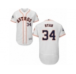 Houston Astros #34 Nolan Ryan Authentic White Home 2017 World Series Bound Flex Base MLB Jersey